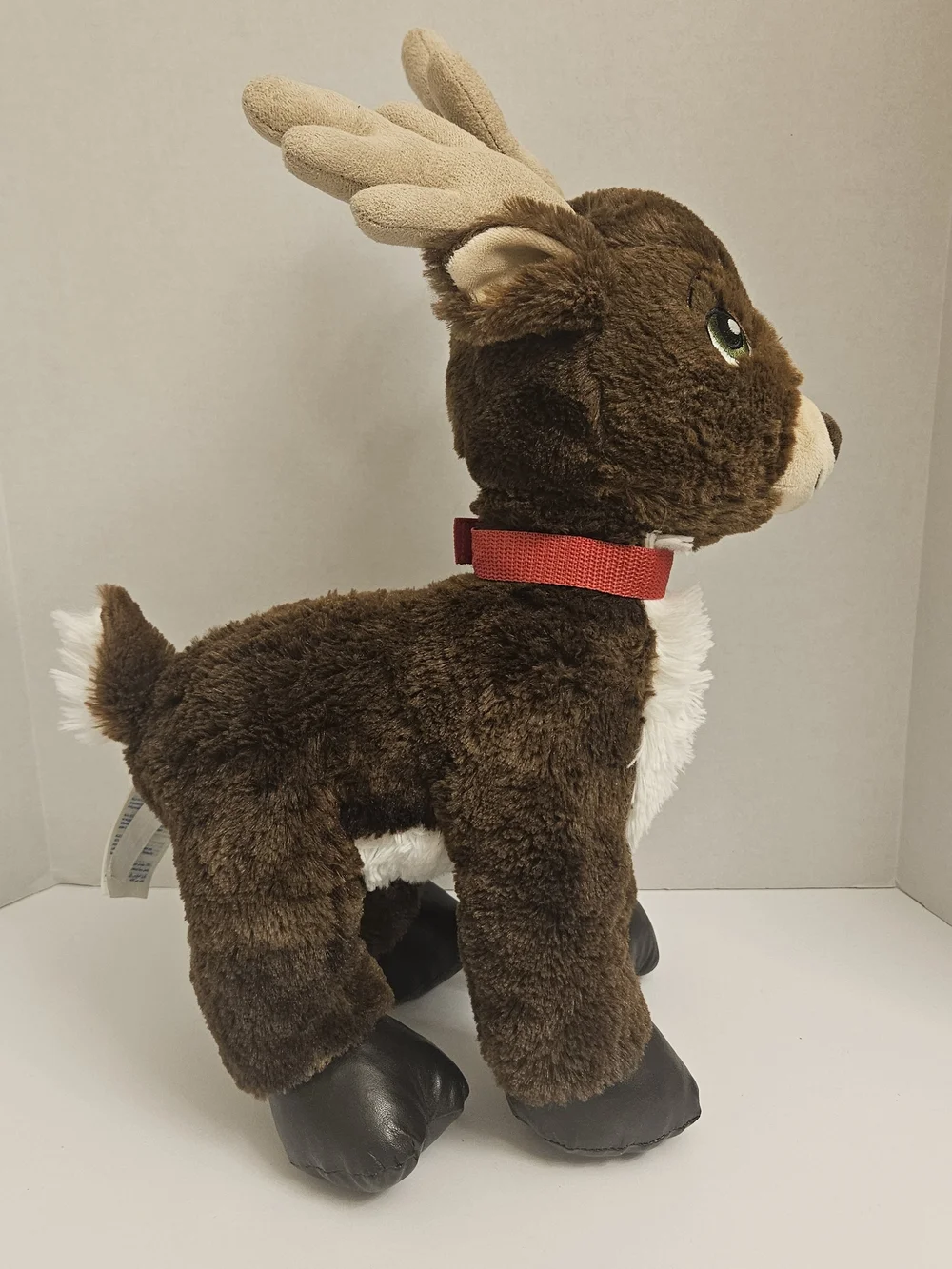 Build-A-Bear Comet Reindeer Plush Holiday Stuffed Animal with Red Collar